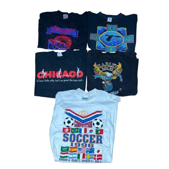 Vintage VTG 90s Graphic T Shirt Bundle Lot Size XL - Picture 1 of 4